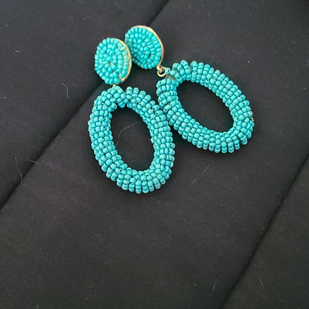 Teal earrings